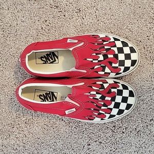 Checkered flames Vans sneakers unisex